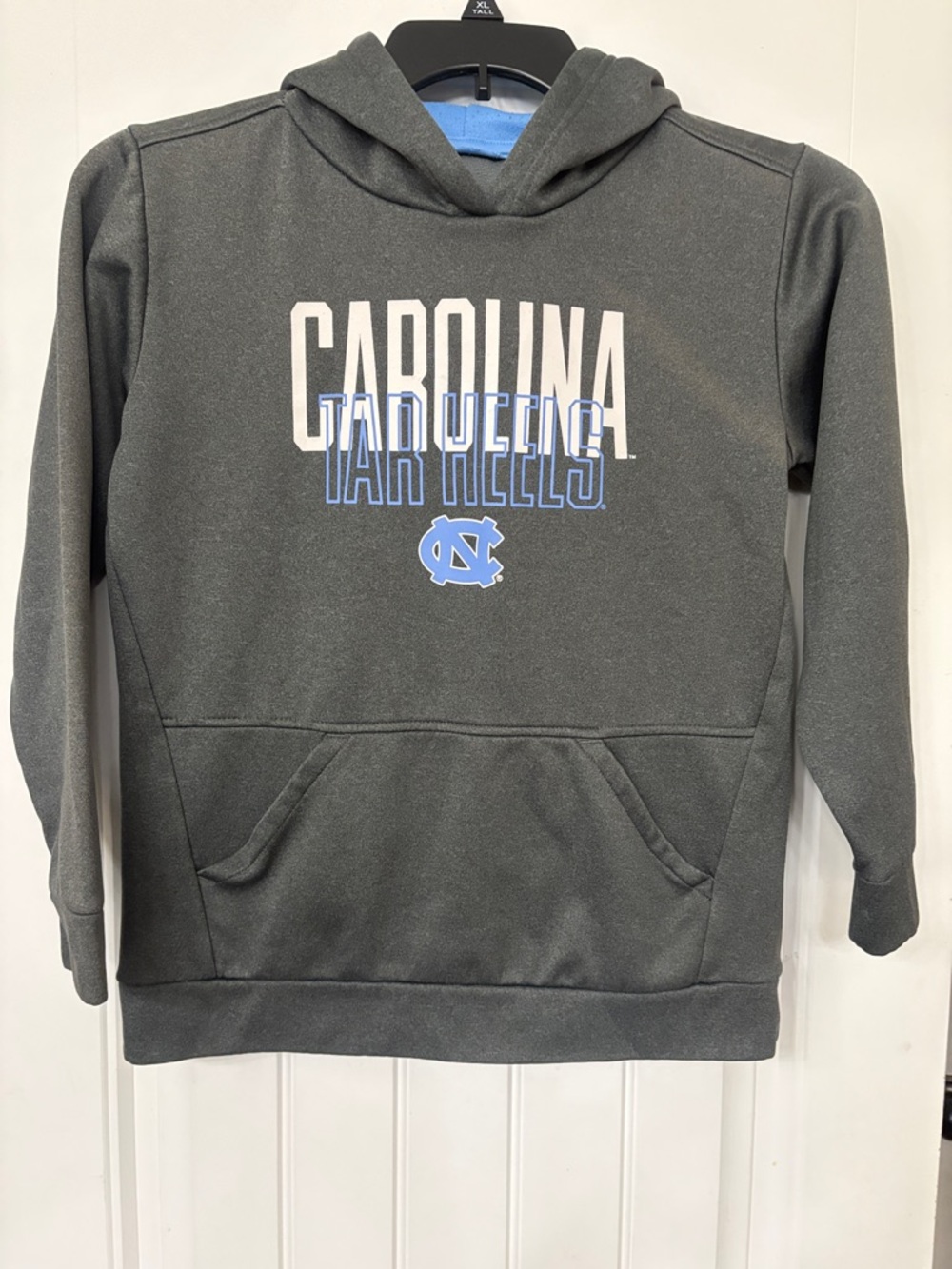 Carolina Tar Heels Hooded Sweatshirt - Grey/Carolina Blue youth size Large